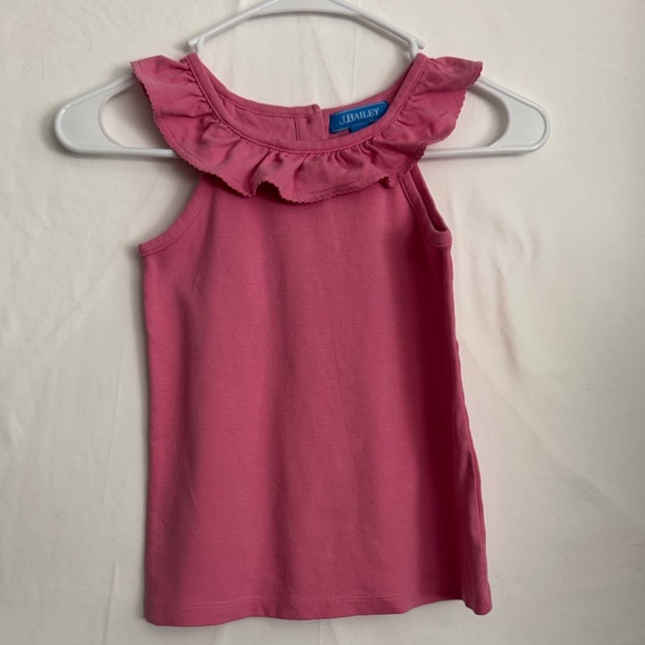 Pink Ruffle Kids Tank Top - Picture 1 of 5